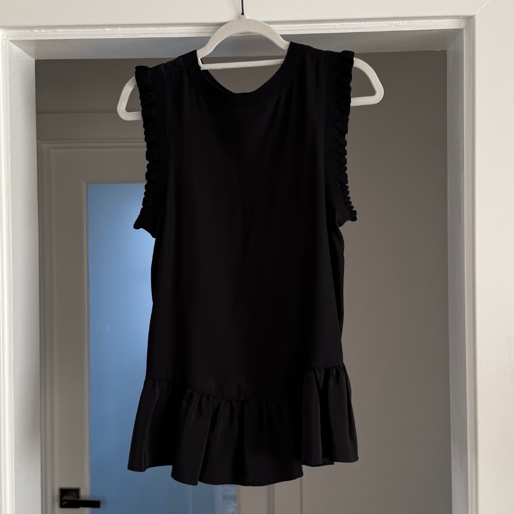 Cinq a Sept Silk Black Blouse